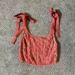 Free people tie shoulder tank top